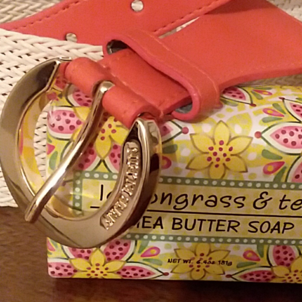 Authentic Ann Kline Tan & Orange Brand New Summer